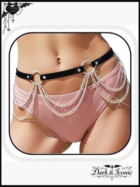 Gothic Layered Rave Belly Body Chain Waist Belt